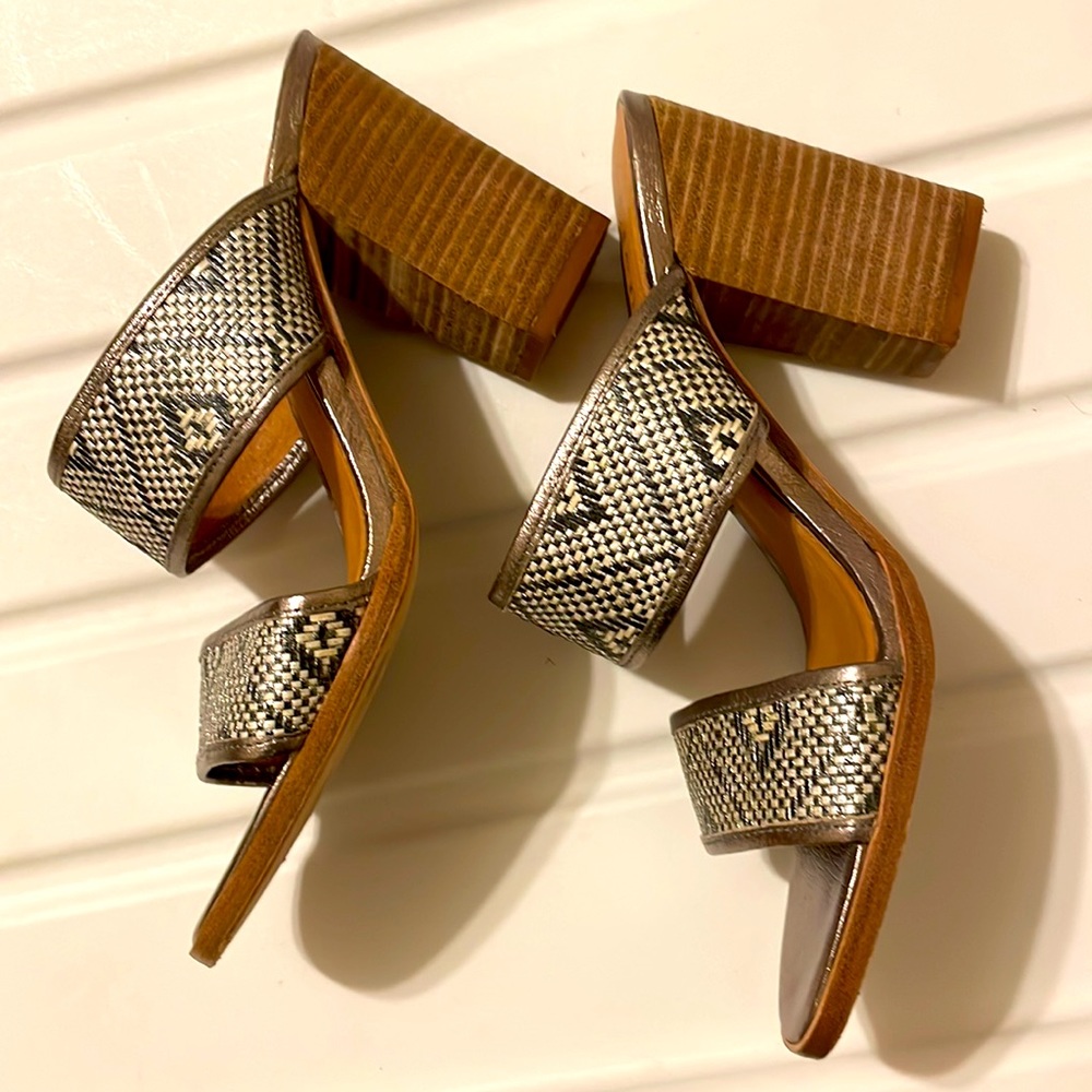 Lien Do Woven Metallic Leather High-Heel Sandals